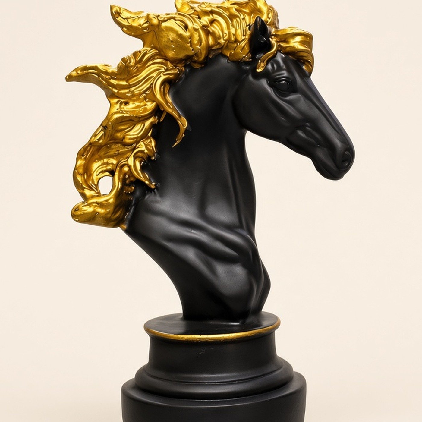 Black & Gold Horse Head