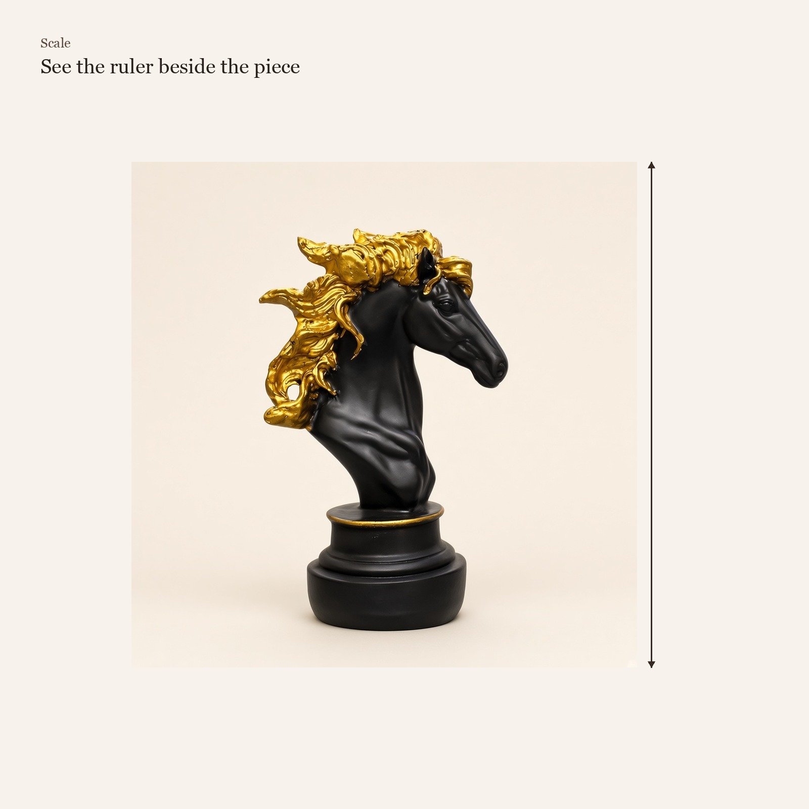 Black & Gold Horse Head