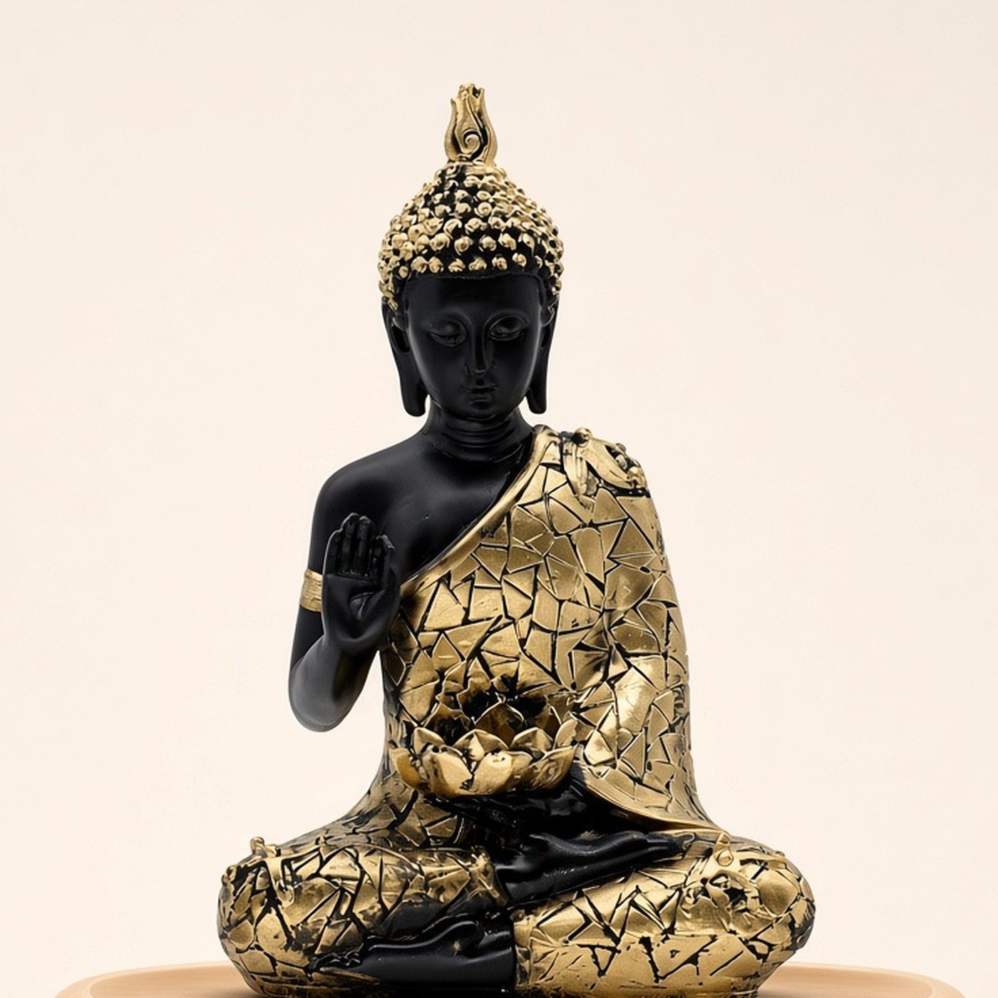 Black & Gold Mosaic Buddha