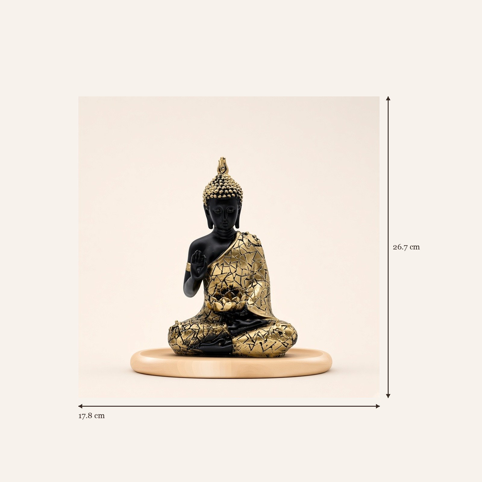 Black & Gold Mosaic Buddha