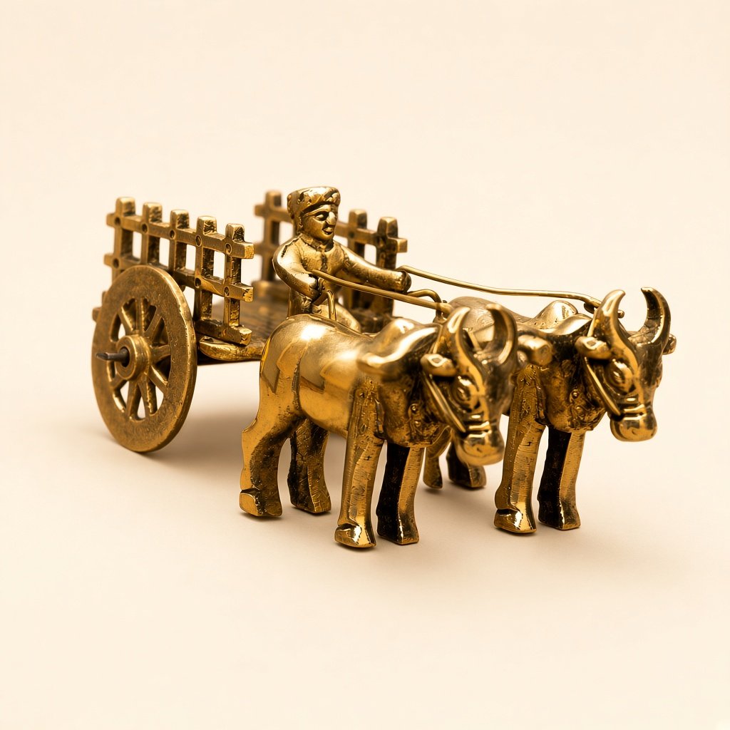 Brass bullock cart