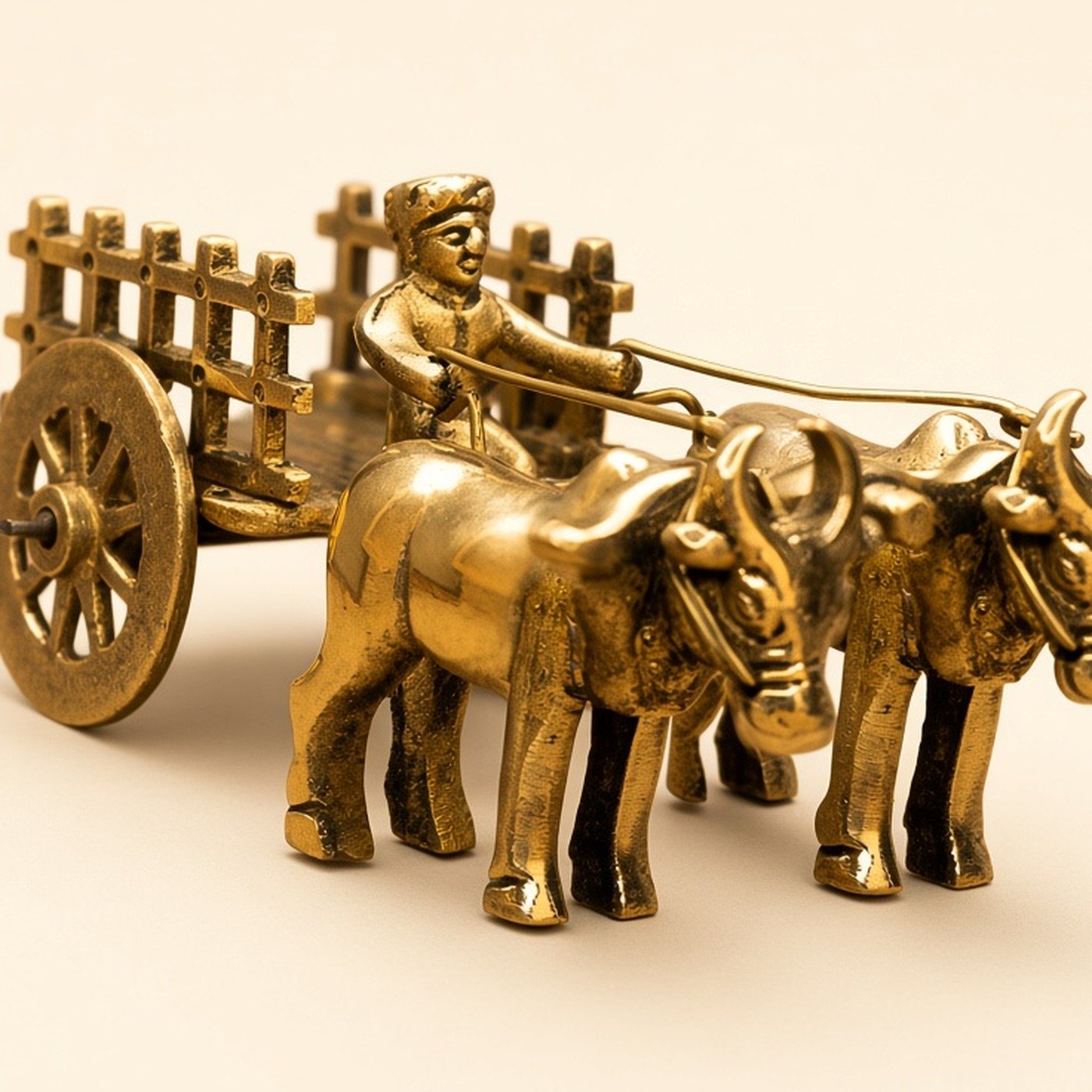 Brass bullock cart