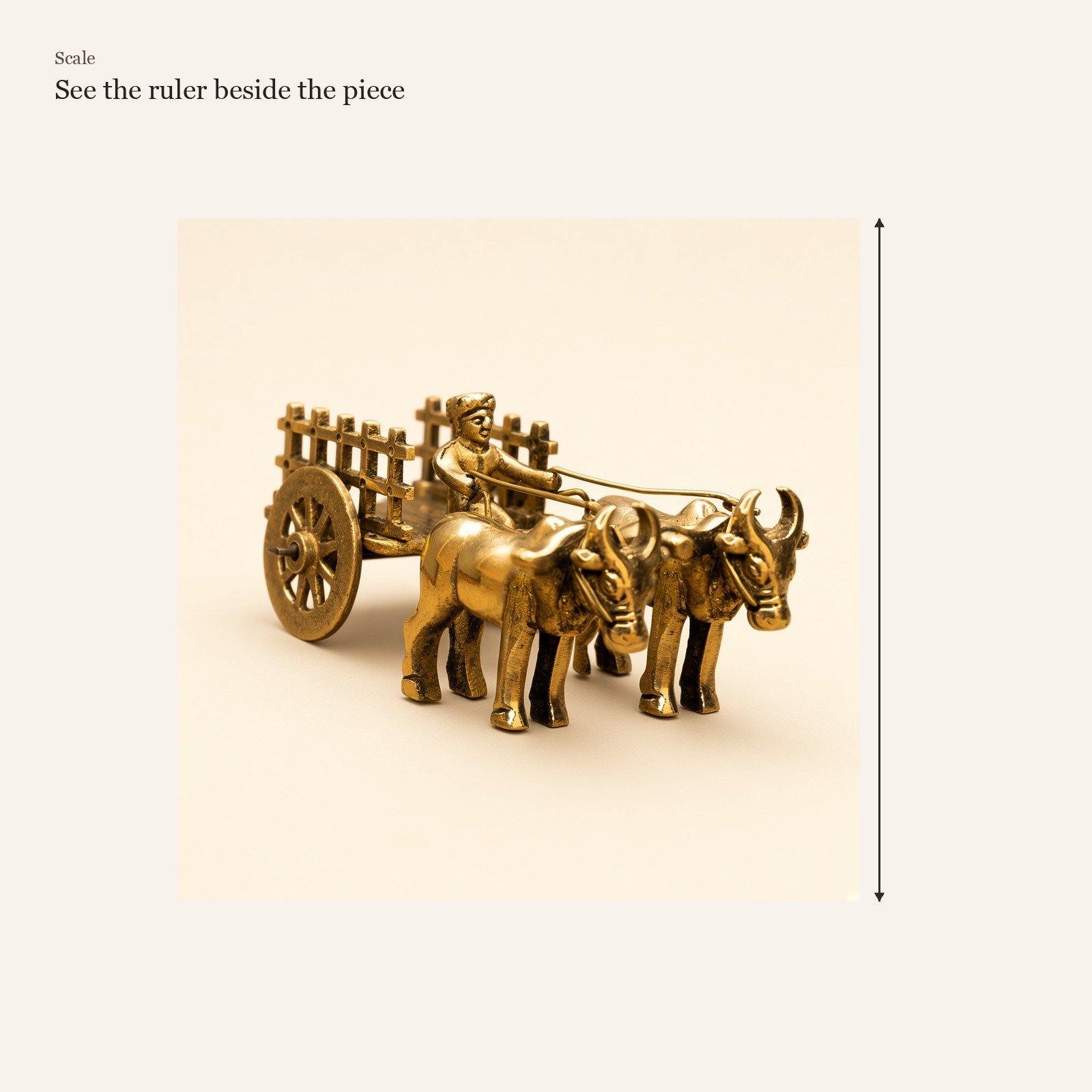Brass bullock cart