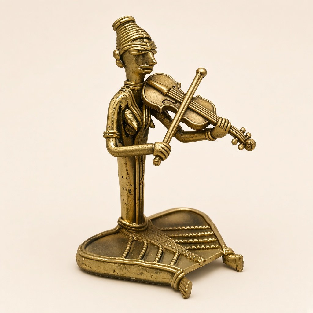 Dokra lady with violin