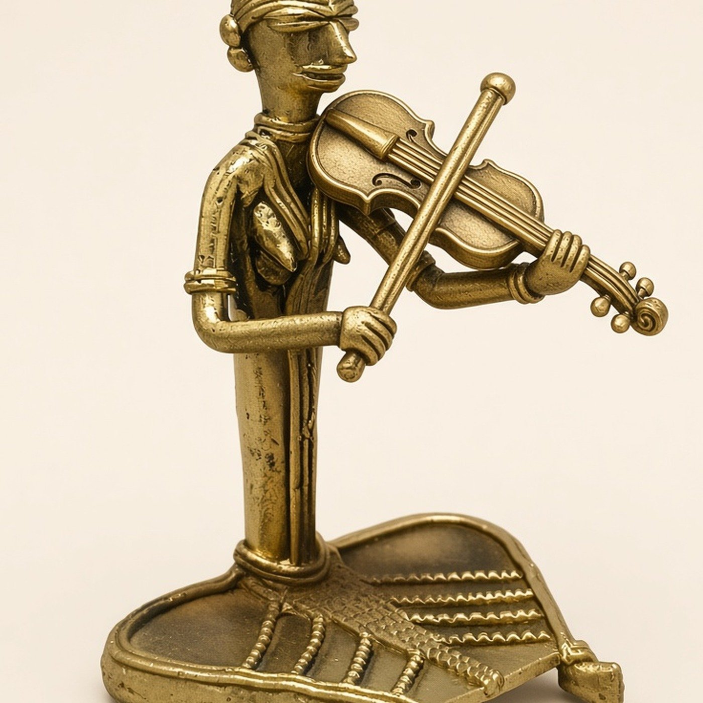 Dokra lady with violin