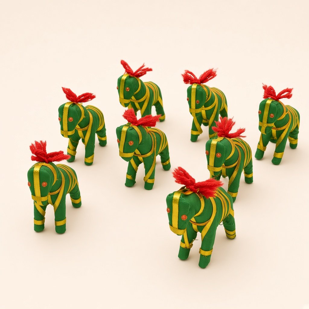 Fabric horse set