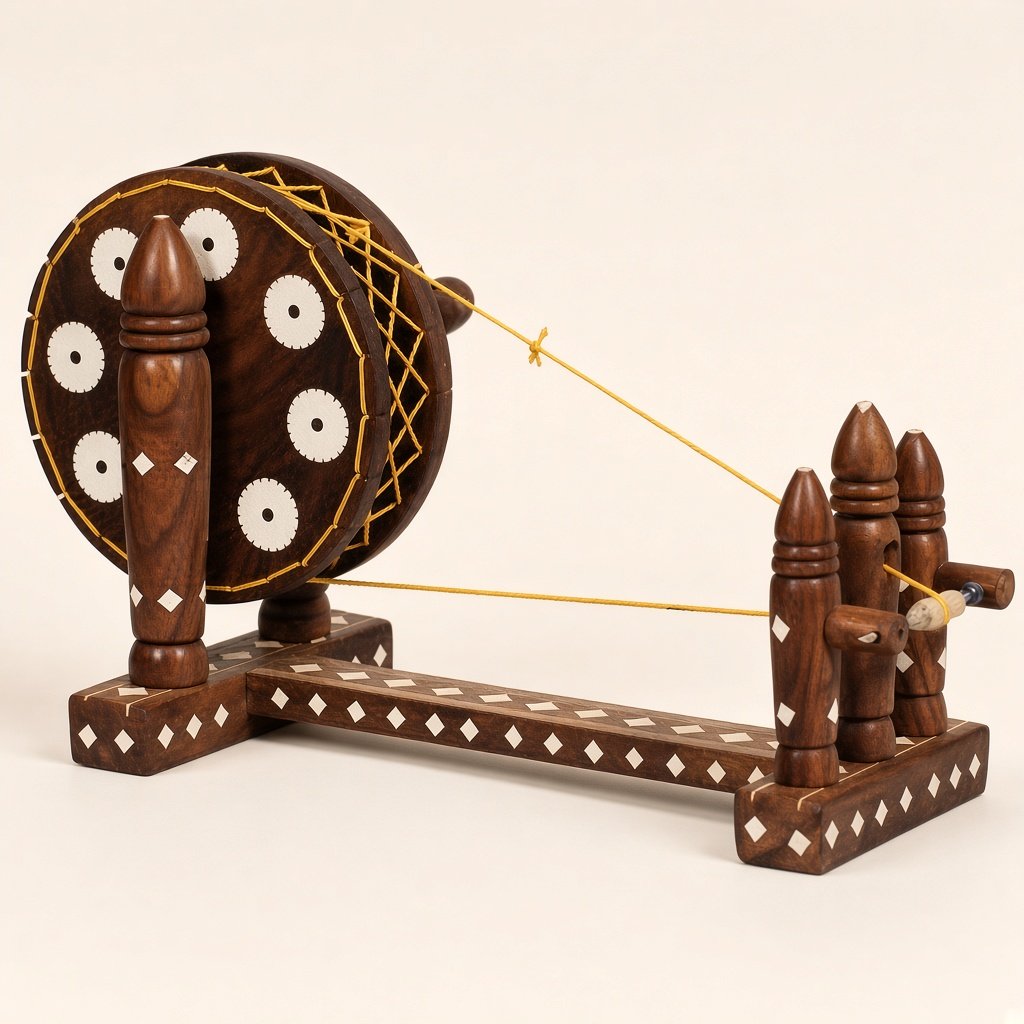 Wooden charkha