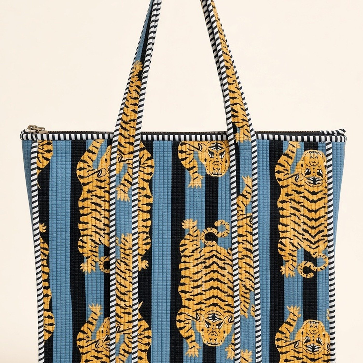 Indigo Tiger Stripe Tote