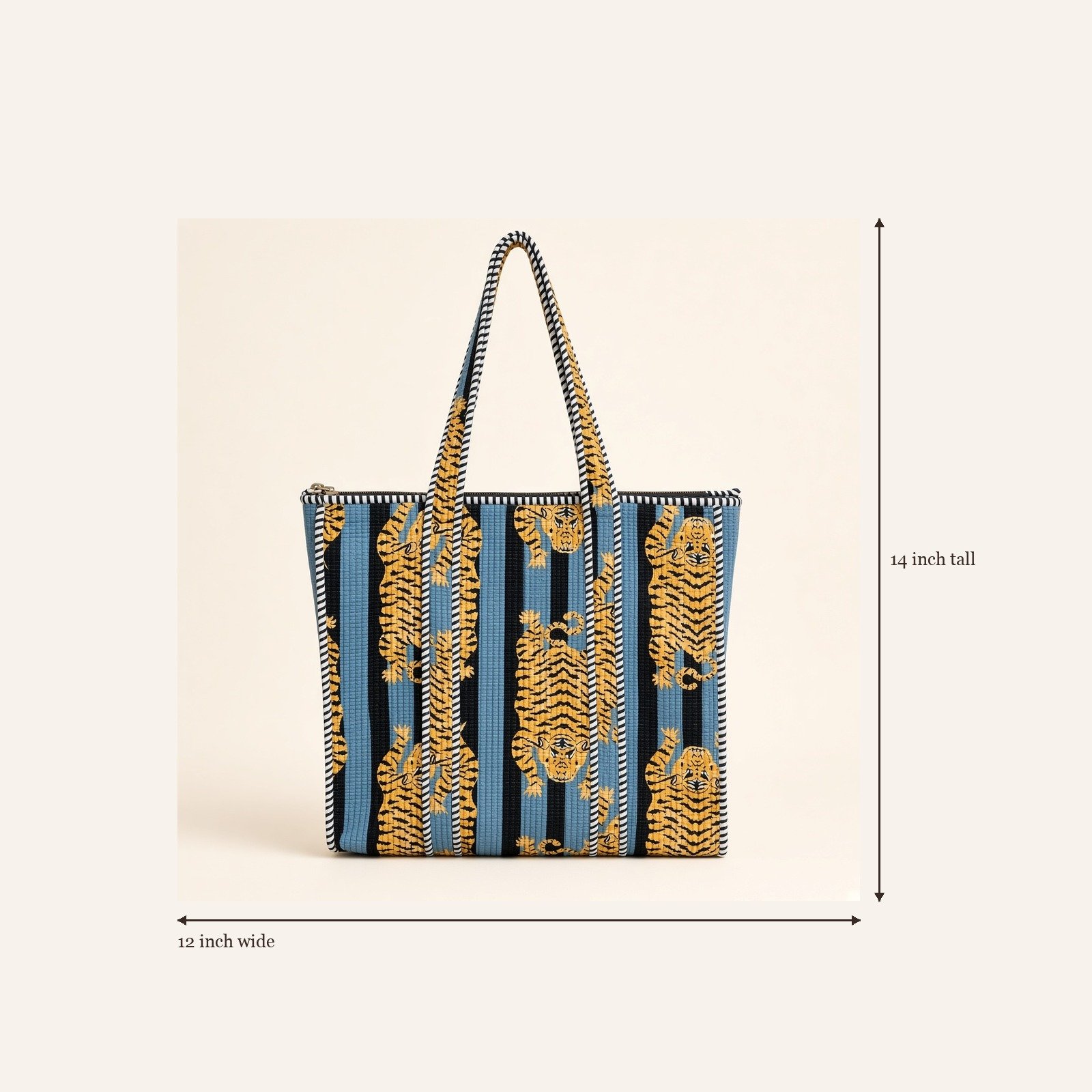 Indigo Tiger Stripe Tote