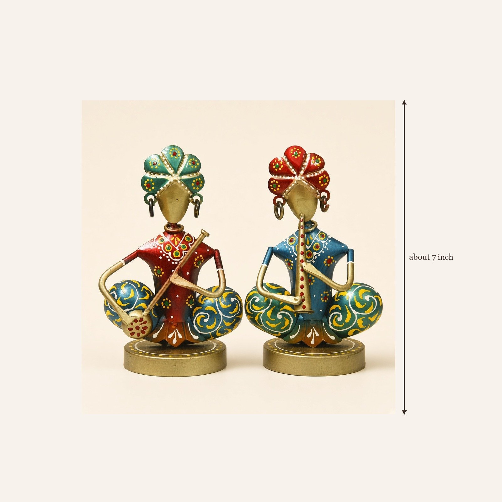 Iron musician men, set of 2