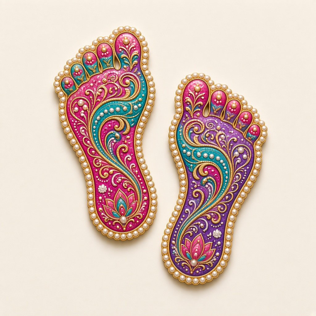 Pearl Laxmi feet, pack of 2