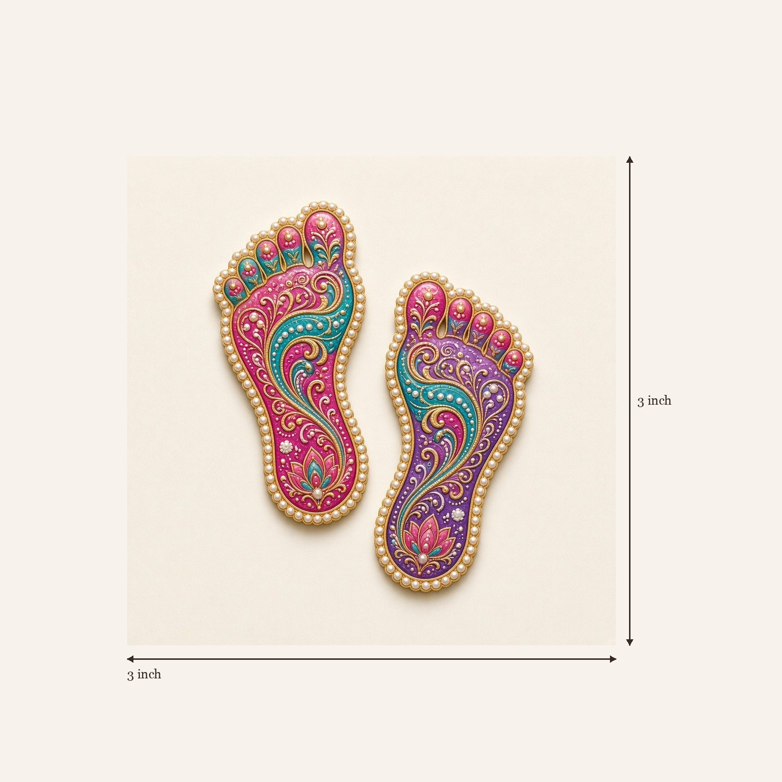 Pearl Laxmi feet, pack of 2