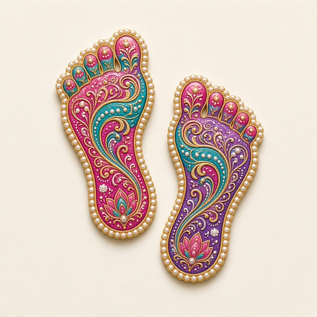 Pearl Laxmi feet, pack of 2