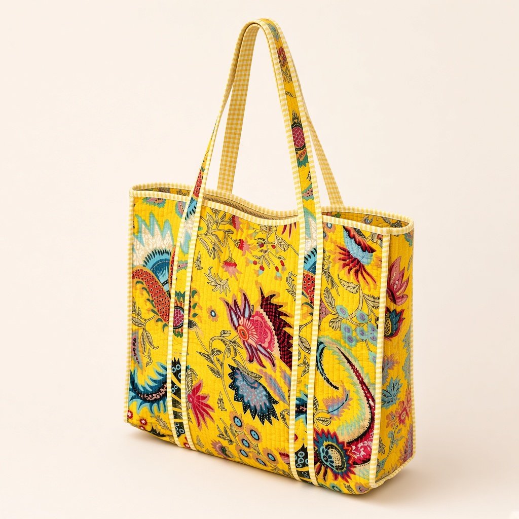 Saffron Kalamkari Tote