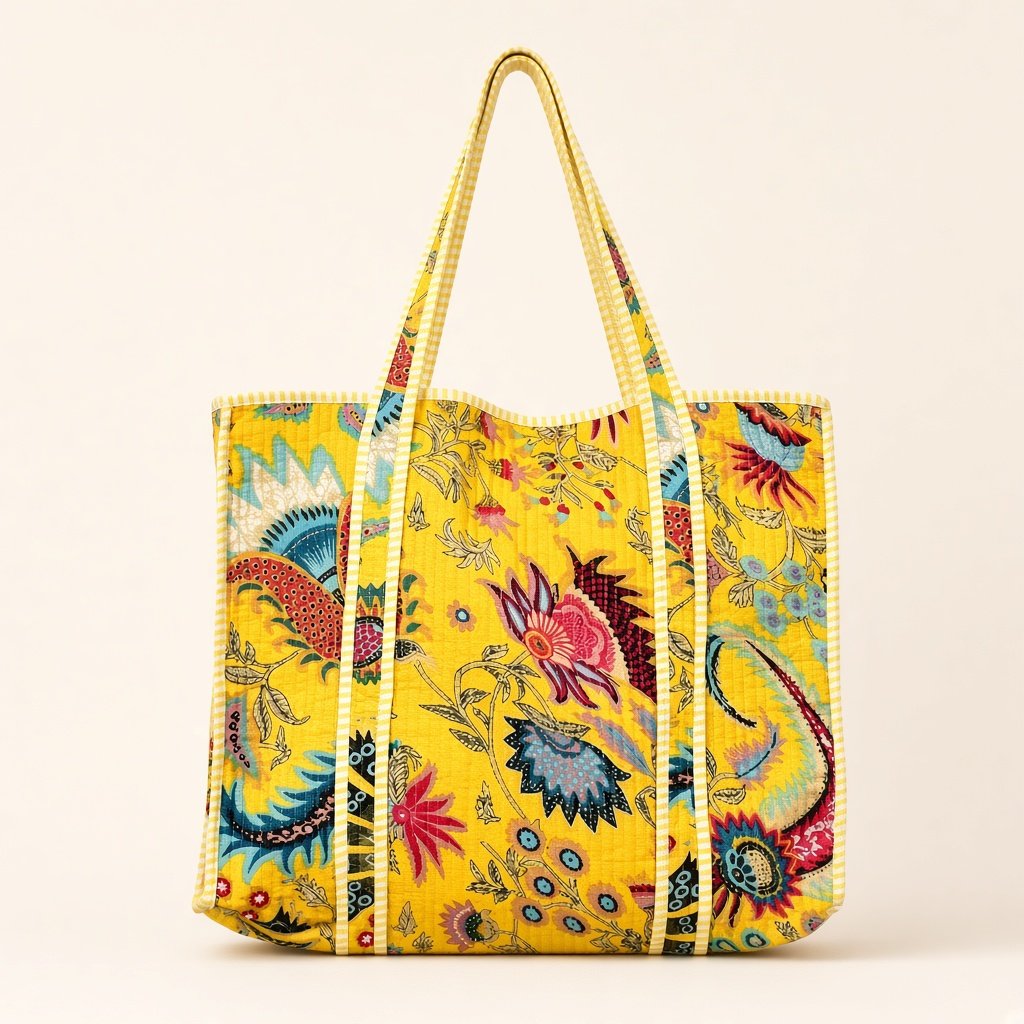 Saffron Kalamkari Tote