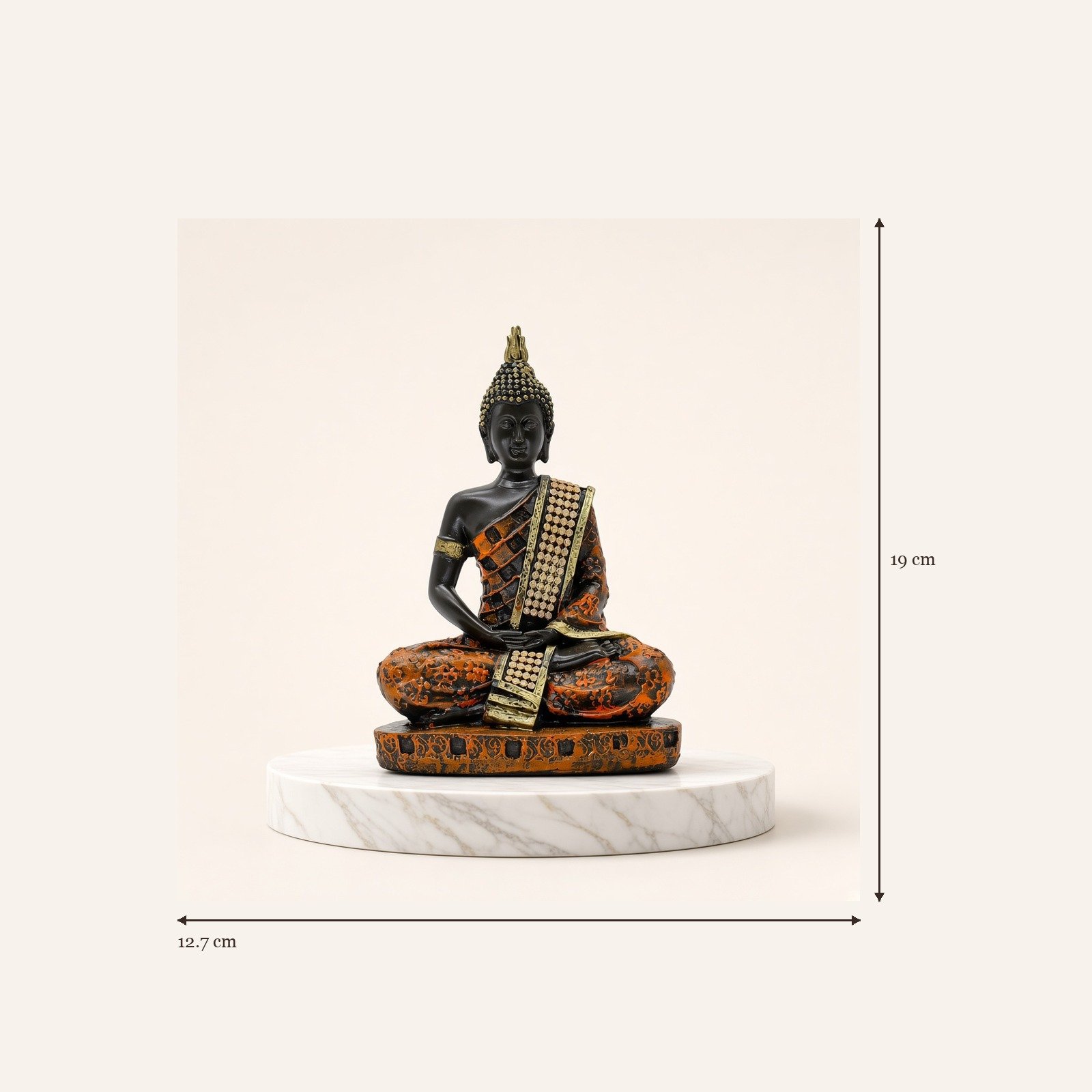 Samadhi Buddha — Black & Orange