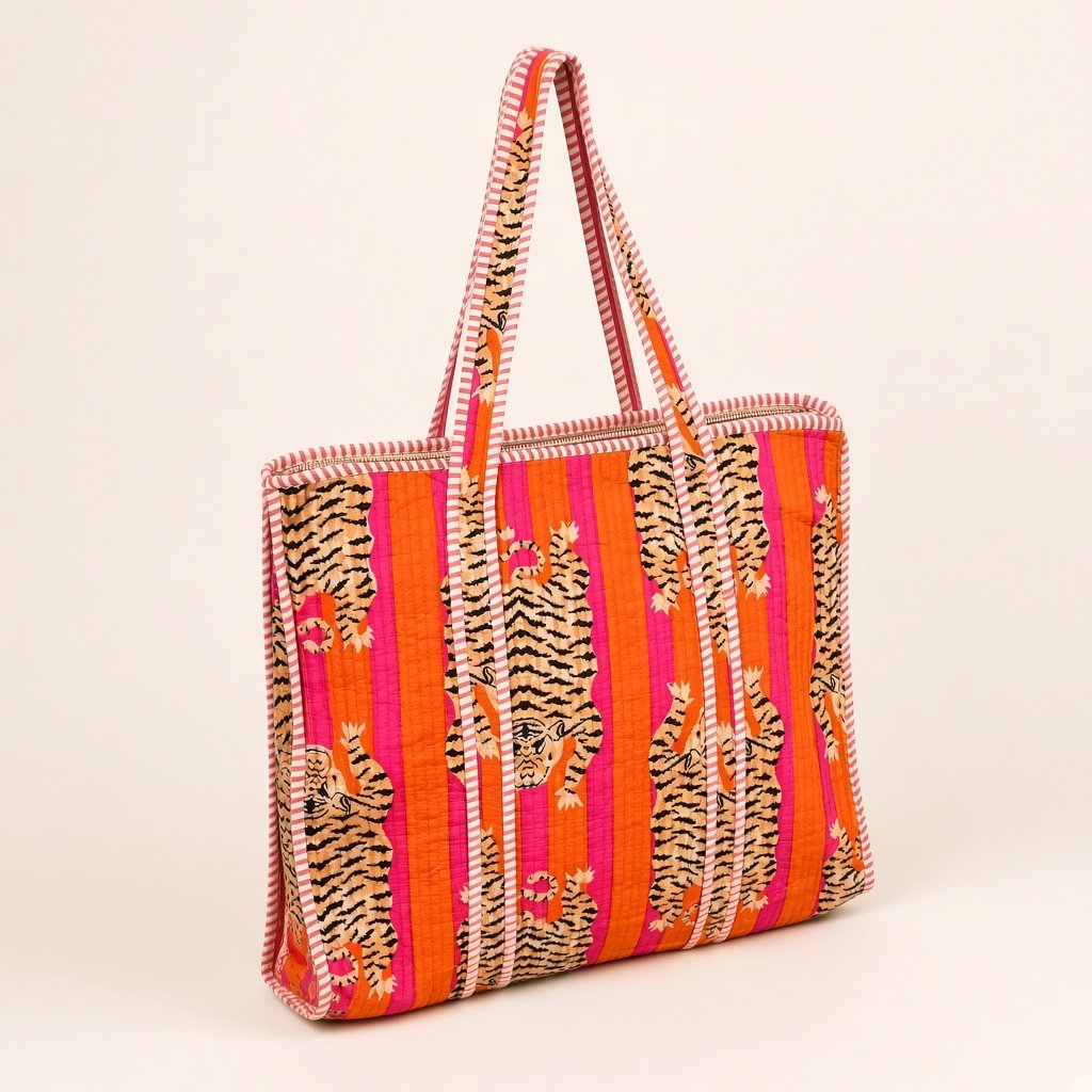 Sindoor Tiger Stripe Tote