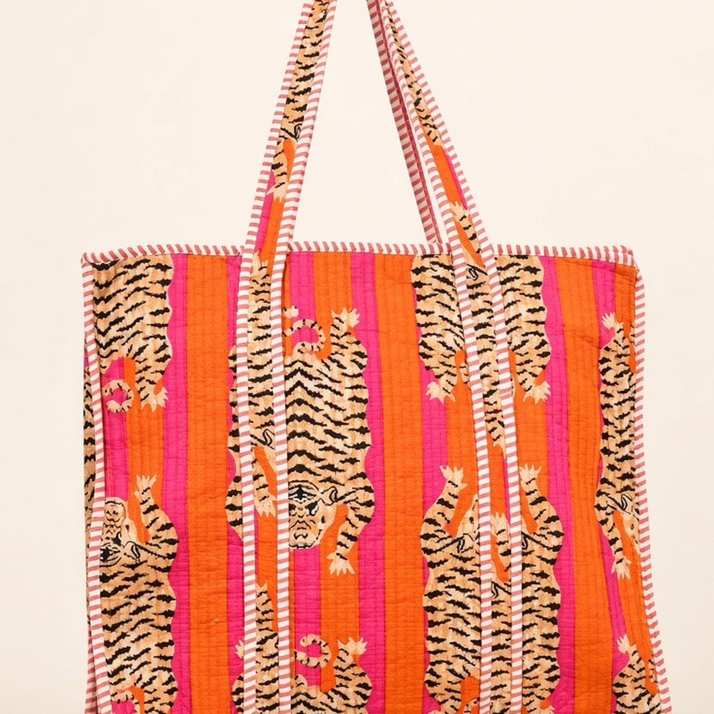 Sindoor Tiger Stripe Tote