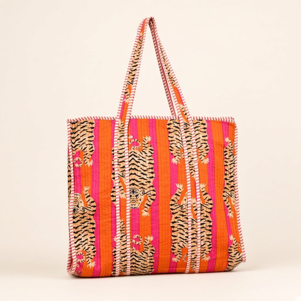 Sindoor Tiger Stripe Tote