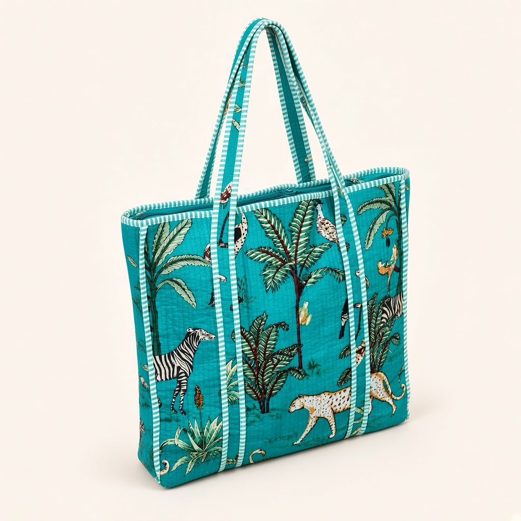 Teal Palm Grove Tote