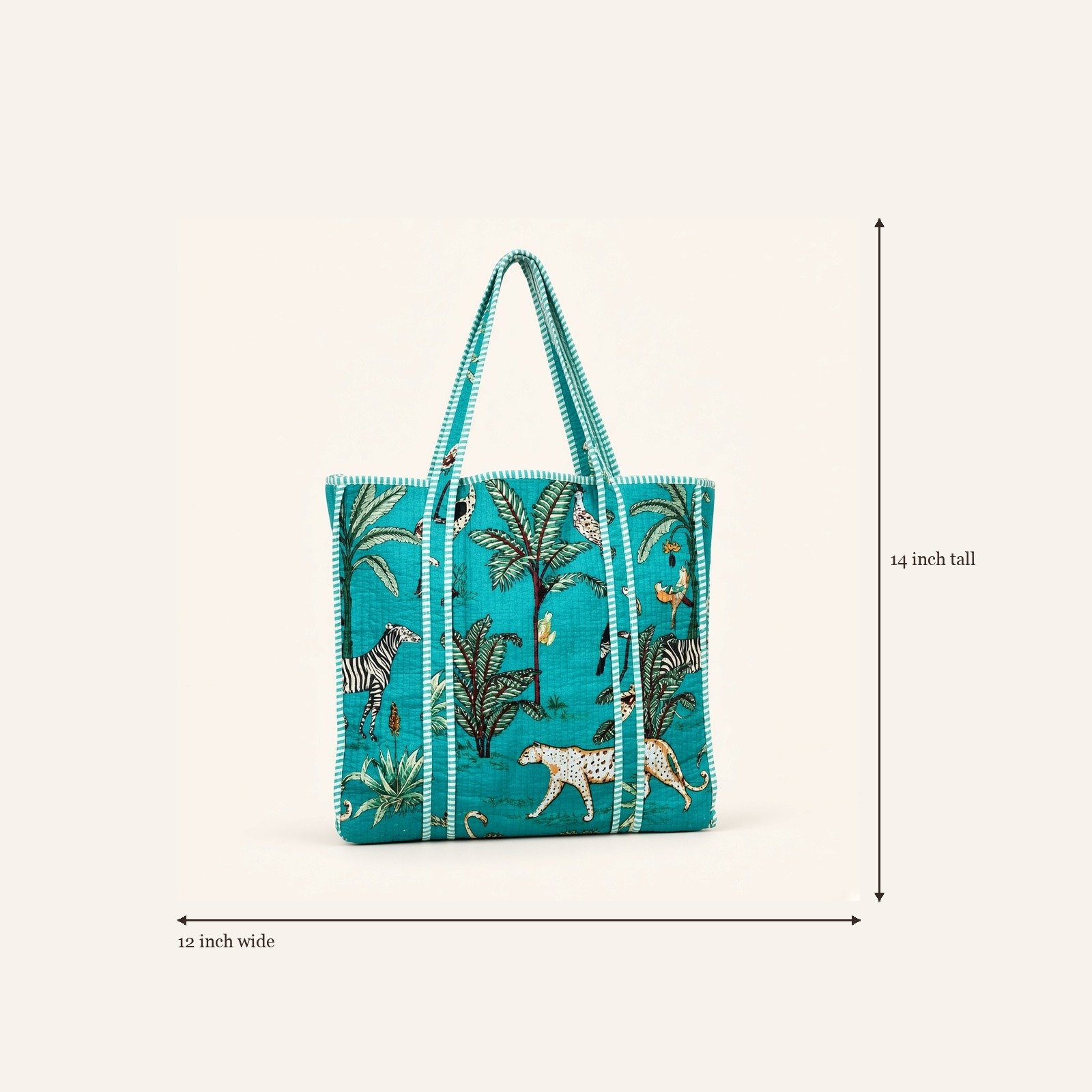 Teal Palm Grove Tote