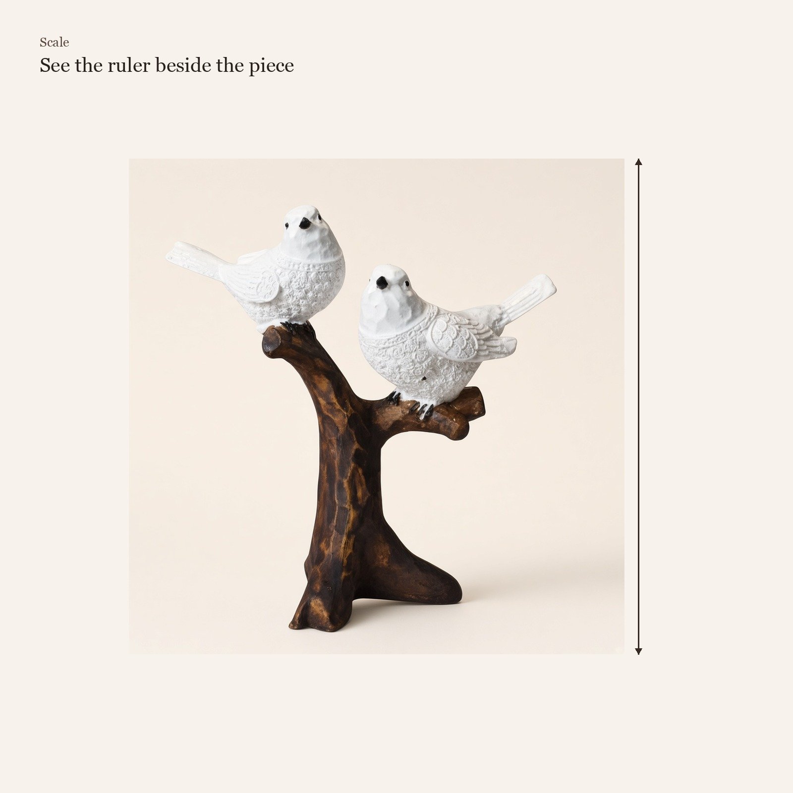 Rustic White Bird Pair