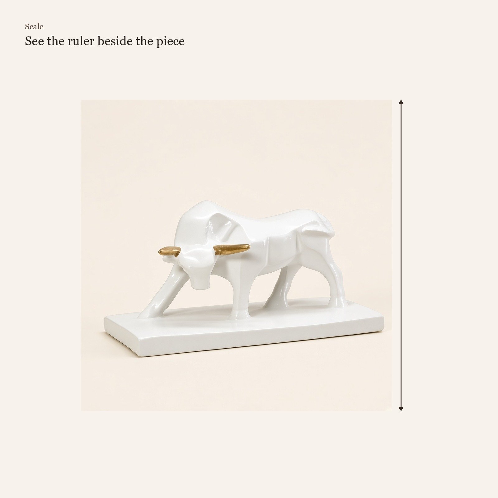 White Bull with Golden Accents