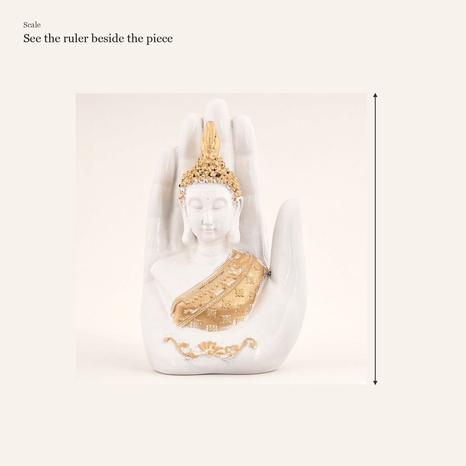 White Buddha on Palm
